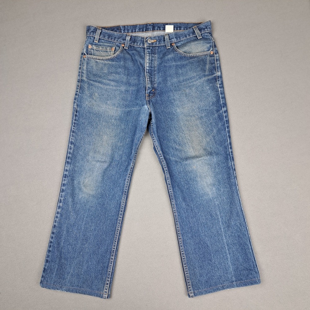 Vintage Levis 517 Jeans Mens 37x25 Blue‎ Denim USA Made 90s Cowboy Alerted Hem